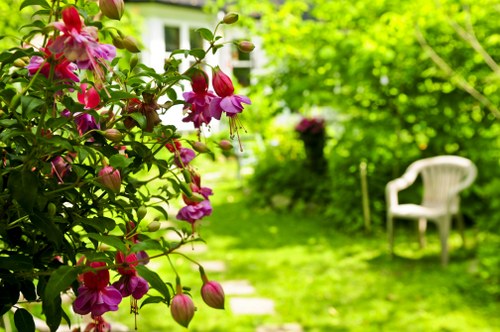 Local florist preparing flower arrangements